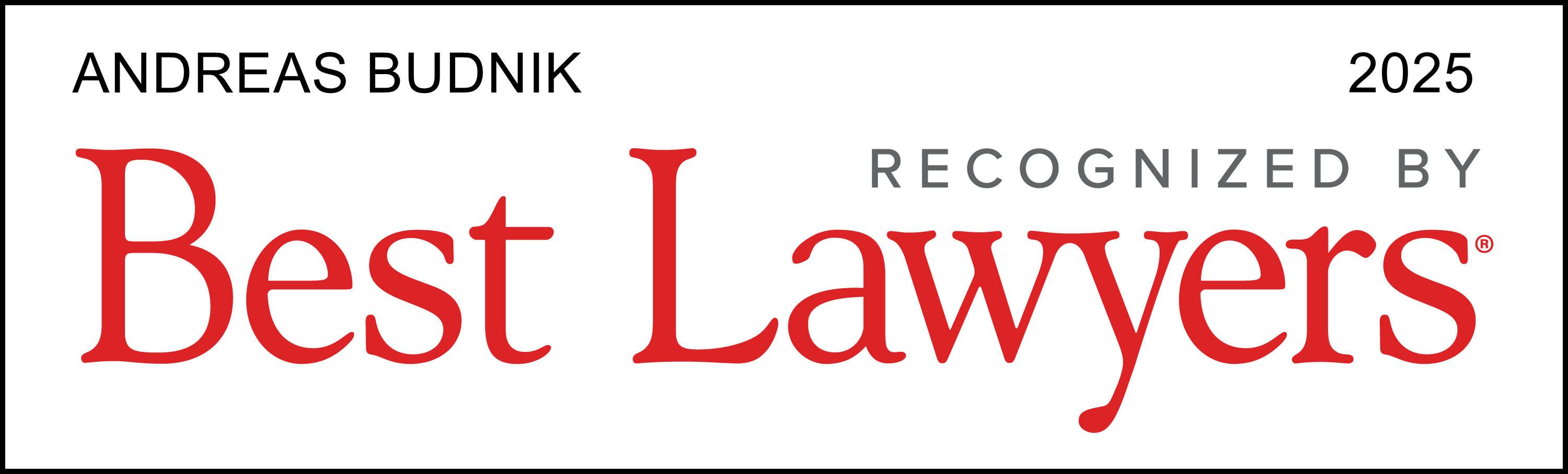 Best Lawyers 2025 Andreas Budnik